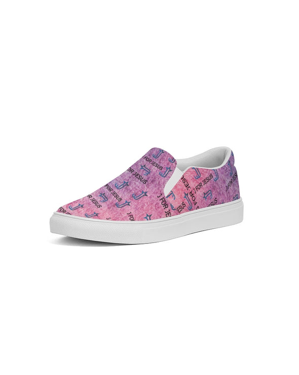 J for Jesus Tie Dye Women's Slip-On Canvas Shoe