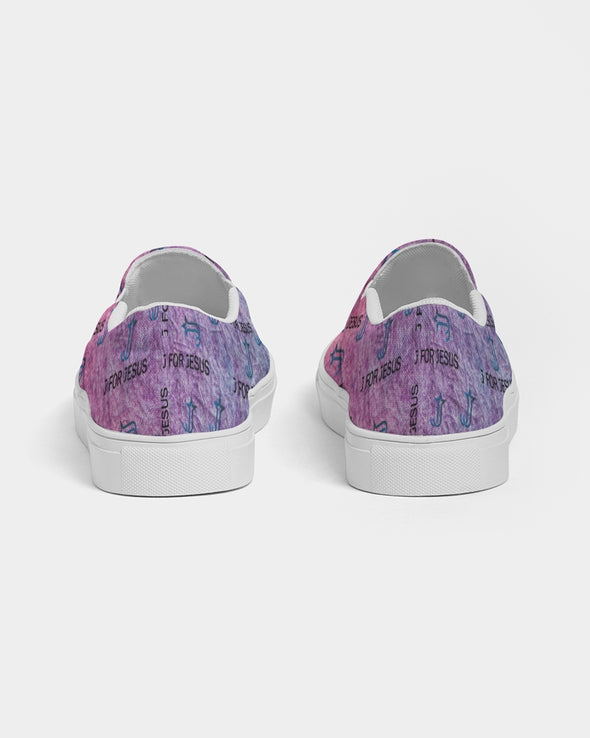 J for Jesus Tie Dye Women's Slip-On Canvas Shoe