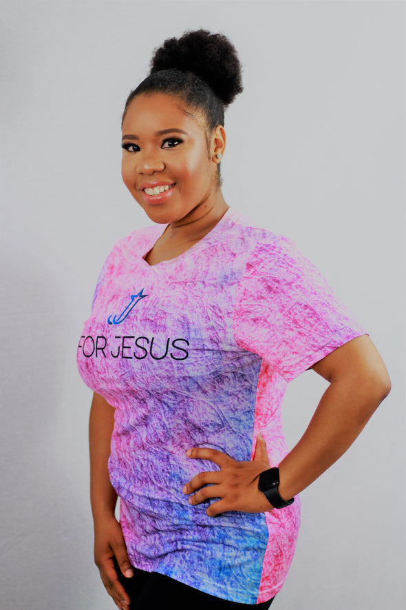 J for Jesus Tie Dye Women's Tee